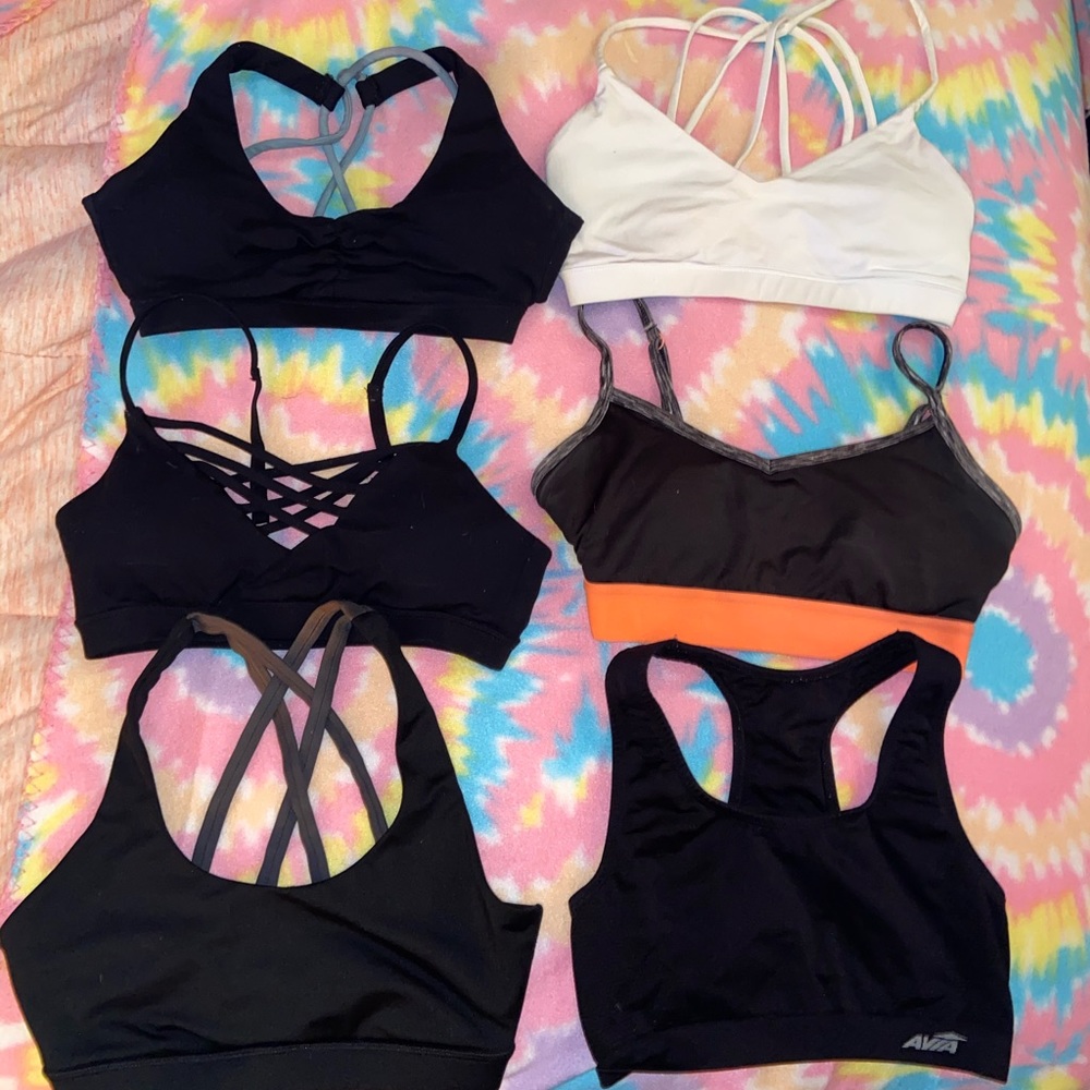 6 sports bras size small